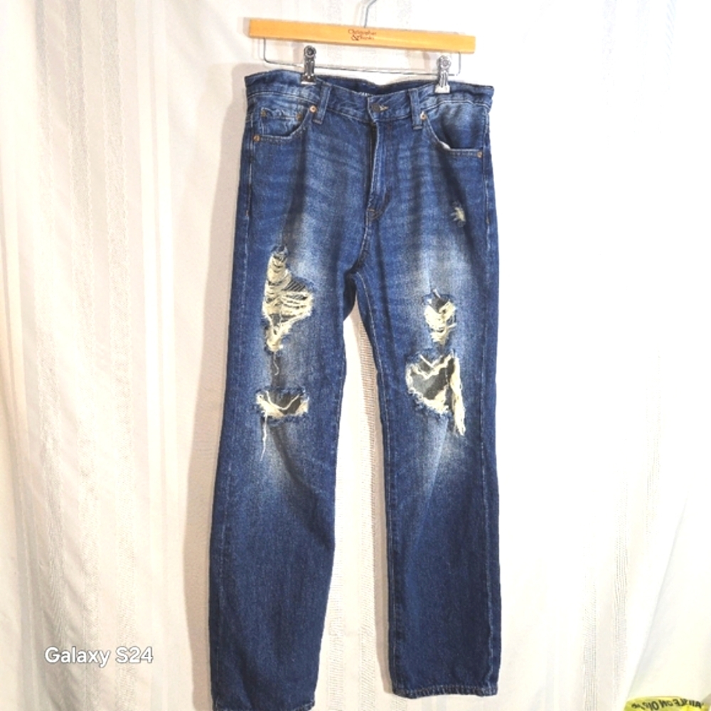 AEROPOSTALE MEN'S JEANS RIPPED RELAXED FIT SIZE 30x30